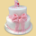 Tauftorte 2 Stock mit Masche & Teddy