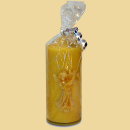Bienenwabenkerze mit Engel 16x8cm 100% Bienenwachs