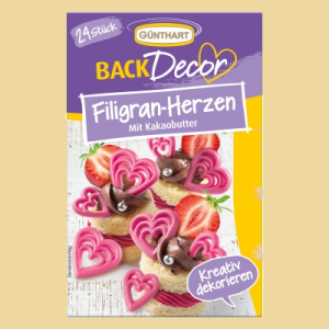 Filigran Herzen mit Kakaobutter