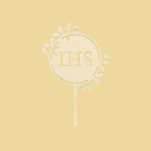 Cake Topper IHS Holz