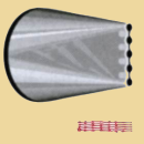 Noten Linien Tülle 18mm Edelstahl