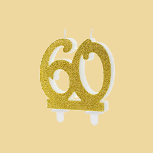 Geburtstagskerze 60 gold