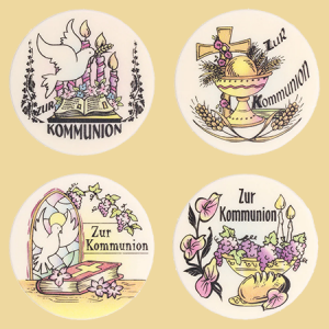 Dekoraufleger zur heiligen Kommunion 10cm 4 Motive