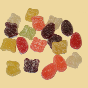 Osterspa&szlig; Geleemischung Hasen, Eier & Schmetterlinge per 100g