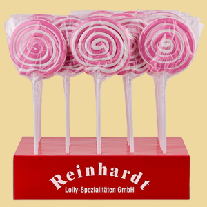Twirl Lolly pink rosa/weiße Spirale