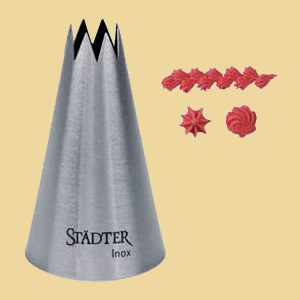 Sterntülle groß 4mm Edelstahl