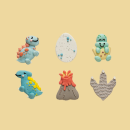 Dinosaurier Zuckerfiguren 6er Set
