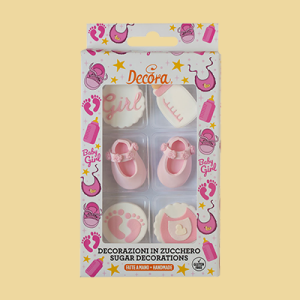 Mädchen Zuckerfiguren Set It is a Girl 6er