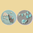 Dekoraufleger Taufe Its a boy 2 versch. Motive