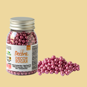 Zuckerperlen rosa metallic 5mm