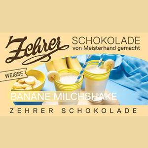 Zehrer weiße Schokolade mit Bananen Milchshake 
