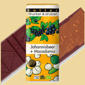 Zotter Drunter & Drüber Johannisbeer + Macadamia