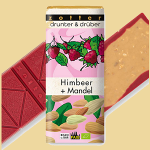 Zotter Drunter & Drüber Himbeer + Mandel