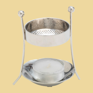 Weihrauchbrenner Räucherstövchen 8 cm vernickelt