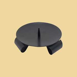 Kerzenständer Dreifußluchter schwarz 12,5cm