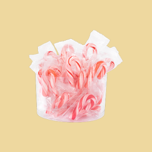 Mini Zuckerstock rot/weiss