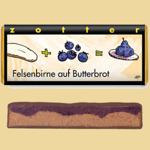Zotter Felsenbirne auf Butterbrot