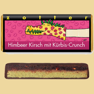 Zotter Himbeer Kirsch mit K&uuml;rbis-Crunch