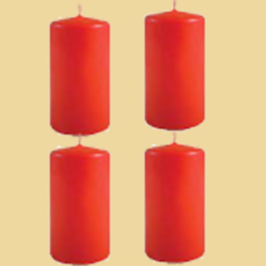 Adventstumpen40/60 hellrot 4er