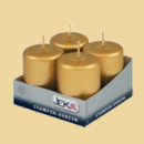 Adventstumpen40/60 metallic gold 4er
