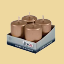 Adventstumpen40/60 metallic bronze 4er