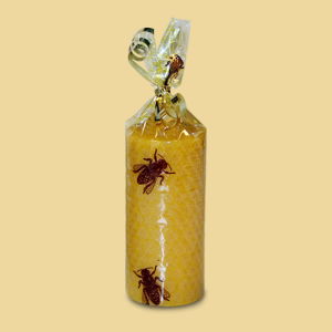 Bienenwabenkerze gerollt 10x4,5cm 100% Bienenwachs