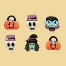 Kürbis, Totenkopf, Vampir & Hexe Zuckerfiguren...