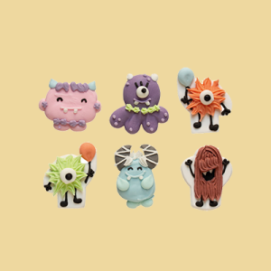 Monster Zuckerfiguren Set 6er