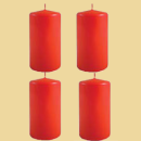 Adventstumpen hellrot 50/80mm 4er