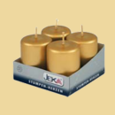 Adventstumpen gold metallic 50/80mm 4er