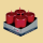 Adventstumpen weinrot metallic 50/80mm 4er