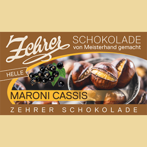 Zehrer Maroni Cassis & Ribisel Schokolade Vollmilch