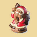 Weihnachtsmann mit Glocke Schokofigur