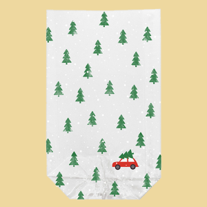 Weihnachtssackerl Christbaum & Auto 11,5x19cm