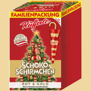 Küfferle Schokoschirme Rot & Gold Edition 48er