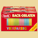 Backoblaten rund 50mm 4färbig bunt mit Kokosgeschmack