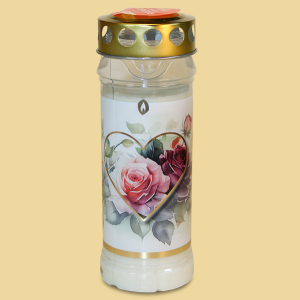 Grablicht Motivlicht 7Tage Florales Herz