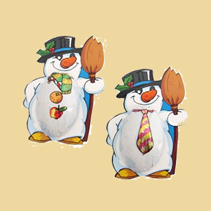Schokolade Schneemann Frosty Baumbehang
