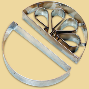 Orangenspalten Keksausstecher 2er 80mm für Linzerkekse