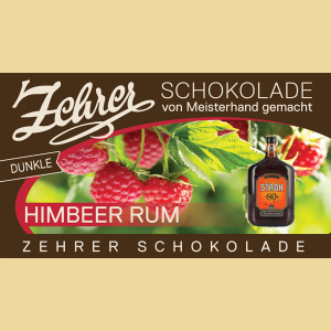 Zehrer Himbeerrum Schokolade Zartbitter