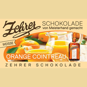 Zehrer weisse Schokolade mit Orangencointreau