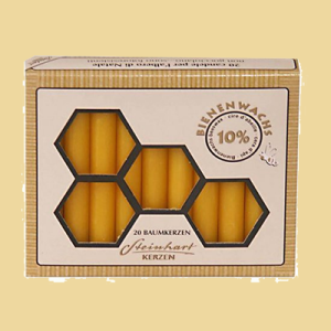 Christbaumkerzen Bienenwachs 10% 20er