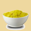 Gelbe Glasurmasse mit Zitronengeschmack