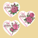 Dekoraufleger Zum Muttertag Herz 62x60mm 3 Motive