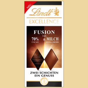 Lindt Excellence Fusion 70% & Milch 100g Tafel