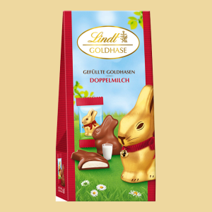 Lindt Goldhasen gef&uuml;llt Doppelmilch