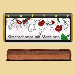 Zotter Kirschschnaps mit Marzipan