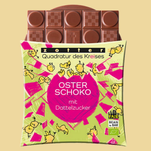 Zotter Mitzi Blue Osterschoko mit Dattelzucker