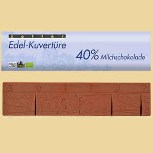 Zotter Basic Edel Kuvert&uuml;re 40% Milchschokolade