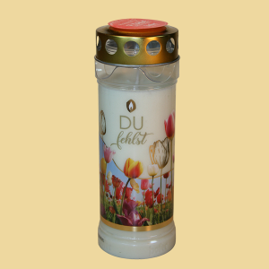 Grablicht Motivlicht 7Tage Tulpenfeld Du fehlst